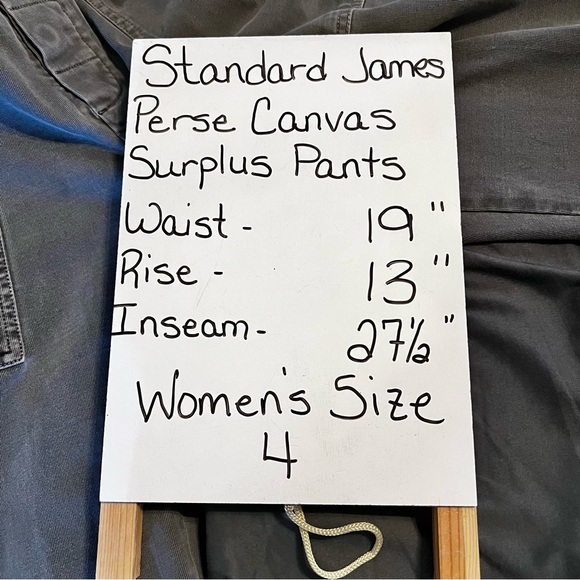 Standard James Perse Canvas Surplus Pants Women’s Size 4 See Measurements Gray - Picture 12 of 12